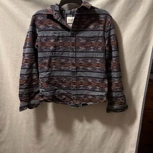 Goodfellow & Co Plaid Button-Up Shirt in Blue and Brown